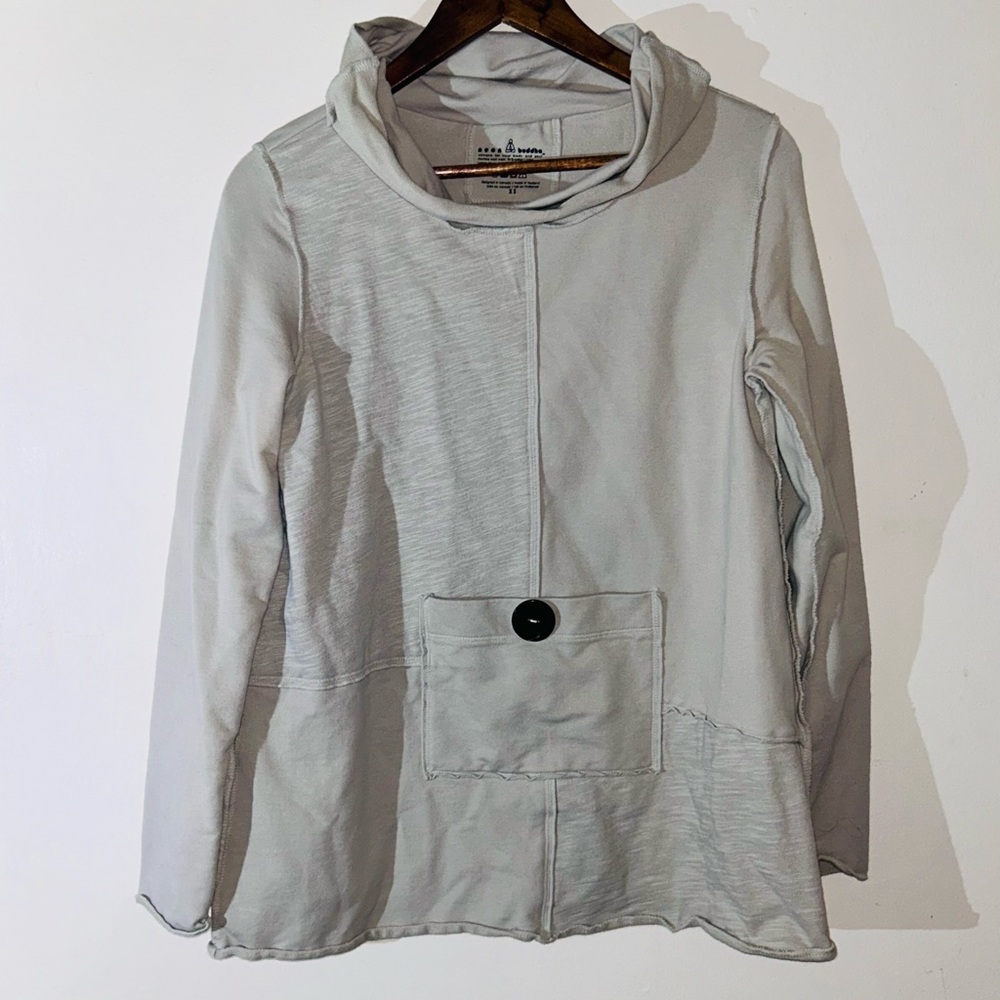 Neon Buddha Grey Cowl Neck Pullover SIZE XS